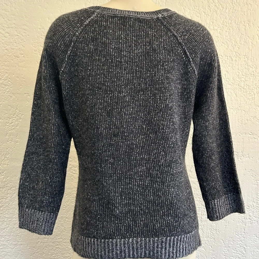AQUA 100% cashmere heather grey sweater MED